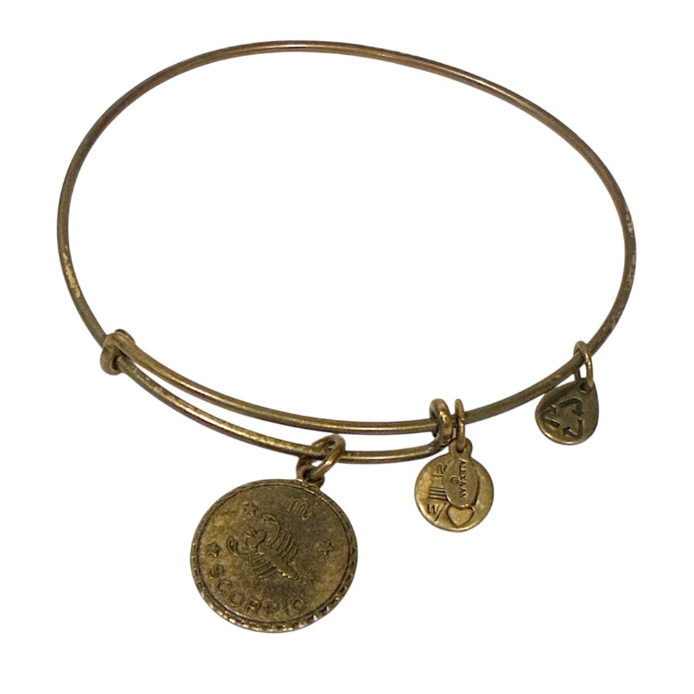 Alex And Ani Gold Tone Zodiac‎ Scorpio Bangle Adjustable Bracelet